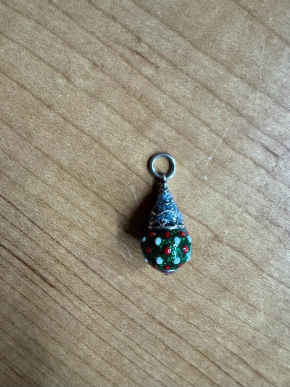 James Avery enamel Retired Silver Christmas Tree
Art Finial Charm
